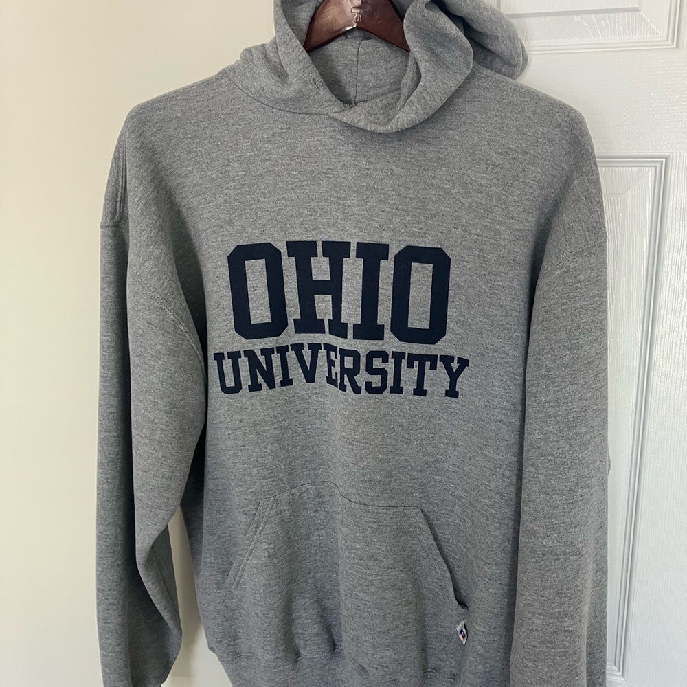 Russell Athletic Gray Ohio University Hoodie